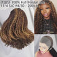 300% density Highlight Color Human Hair Wigs for Black Women Pixie Curly Lace Frontal Wigs Raw Cambodian Super Double Drawn Wig