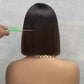 2x6 Kim Closure Super Double Drawn Bob Wig Bone Straight Human Hair in Various Colors