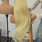 12A High Quality  Brazilian Raw Straight Hair 200% long hair 13x4 Transparent Lace Frontal Wig 100% Virgin Human Hair Wigs 613# blond hair