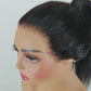 Human hair 360 gluless lace wig 12A quality high density with straps pull girl cap wig