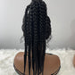 Wholesale Wig Manufacturer 36 Inch Braids Wigs Lace Front Synthetic Braiding Hair Wigs