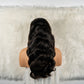Human hair wig 13x4 closure frontal lace wig super double drawn quality 180%density body wave