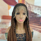 Wholesale Braids Wigs Lace Front vendors Synthetic braiding hair wigs with Baby Hair Lace Frontal Wig