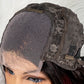 Human4x4 closure lace wig super double drawn quality 1b 99j color 180% density human hair wig