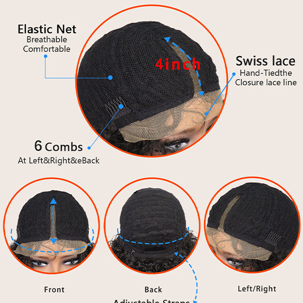Synthetic hair Full-Head cap wigs for women