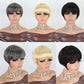 Human Hair Pixie Cut Wigs Short Bob Curly Wig 13*1 T-part Frontal Lace Pixie Cut Straight Wig