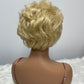 Human Hair Pixie Cut Wigs Short Bob Curly Wig 13*1 T-part Frontal Lace Pixie Cut 613 Wig